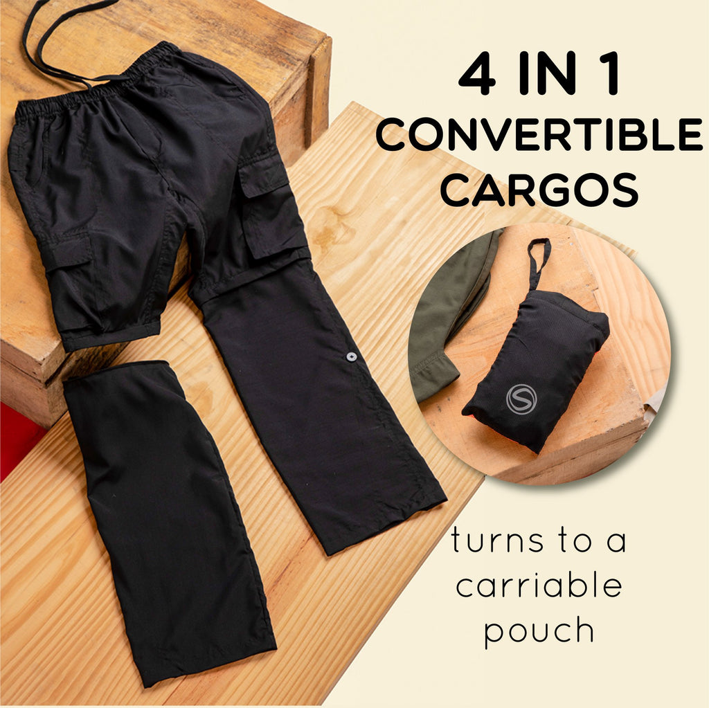Buy CQR Men's Convertible Cargo Pants, Water Repellent Hiking Pants, Zip Off  Lightweight Stretch UPF 50+ Work Outdoor Pants, Convertible Cargo with  Belt(txp403) - Black, 30W x 30L Online at desertcartINDIA